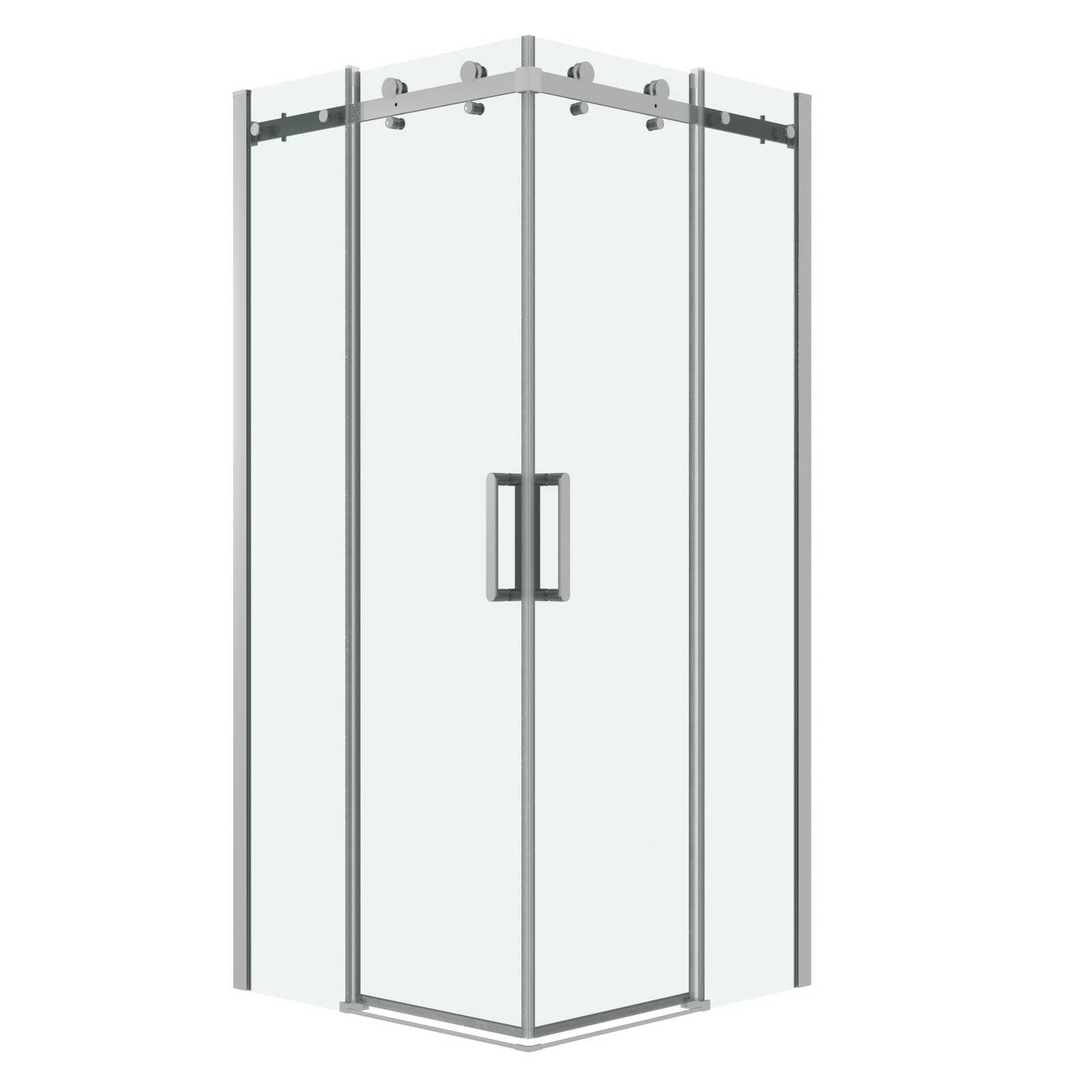 Душевое ограждение Grossman Classic 300.K33.04.8080.10.00 (80х80х195) квадрат,раздвижная,хром,стекло прозрачное, 2 места