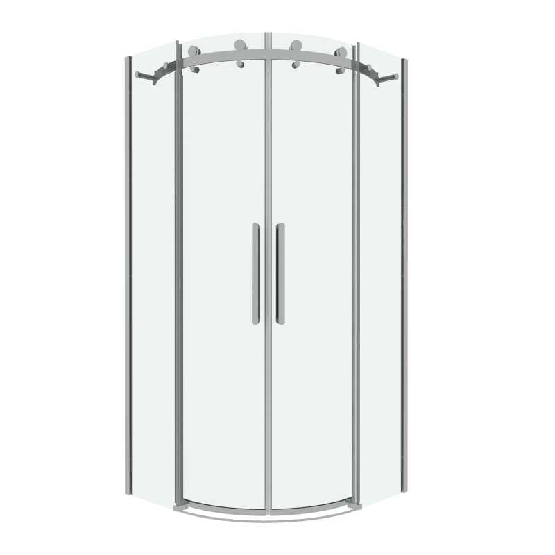 Душевое ограждение Grossman Classic 301.K33.04.9090.10.00 (90х90х195) четверть круга,раздвижная,хром,стекло прозрачное, 1 место