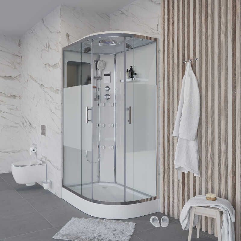 Душевая кабина Niagara Ultra NG-303-01L (120х80х220) низкий поддон(16см),стекло матовое,4 места
