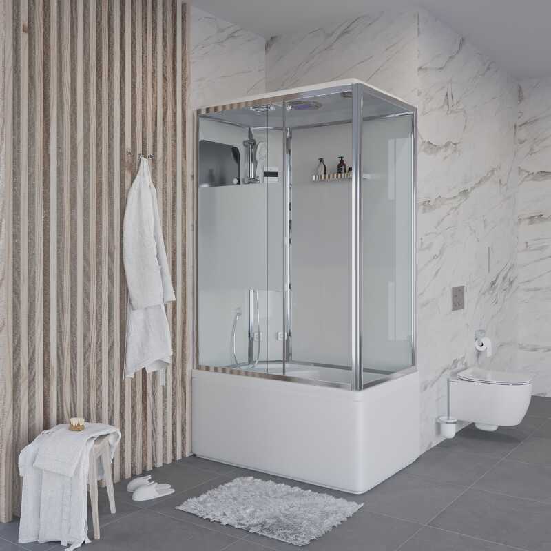 Душевая кабина Niagara Ultra NG-307-01L (120х80х220) высокий поддон(50см),стекло матовое,4 места