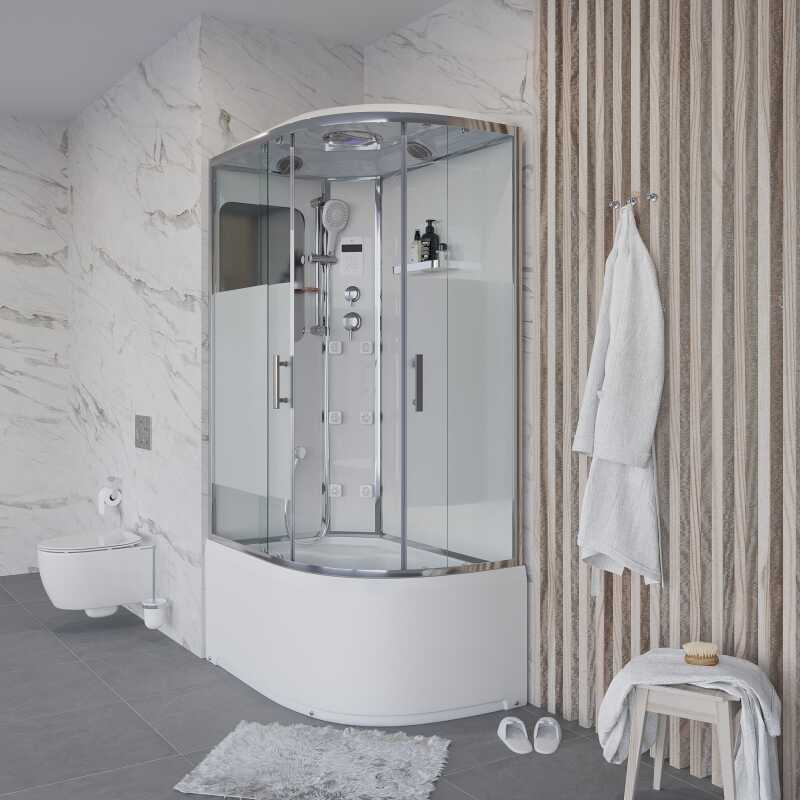 Душевая кабина Niagara Ultra NG-310-01L (120х80х220) высокий поддон(48см),стекло матовое,4 места