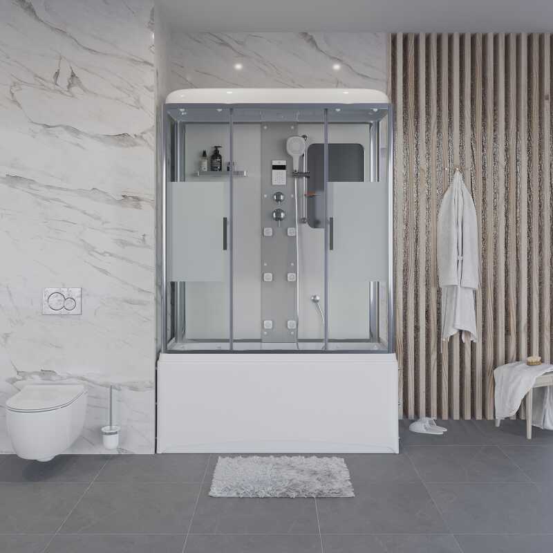 Душевая кабина Niagara Ultra NG-3170-01 (170х75х220) высокий поддон(56см),стекло матовое,4 места