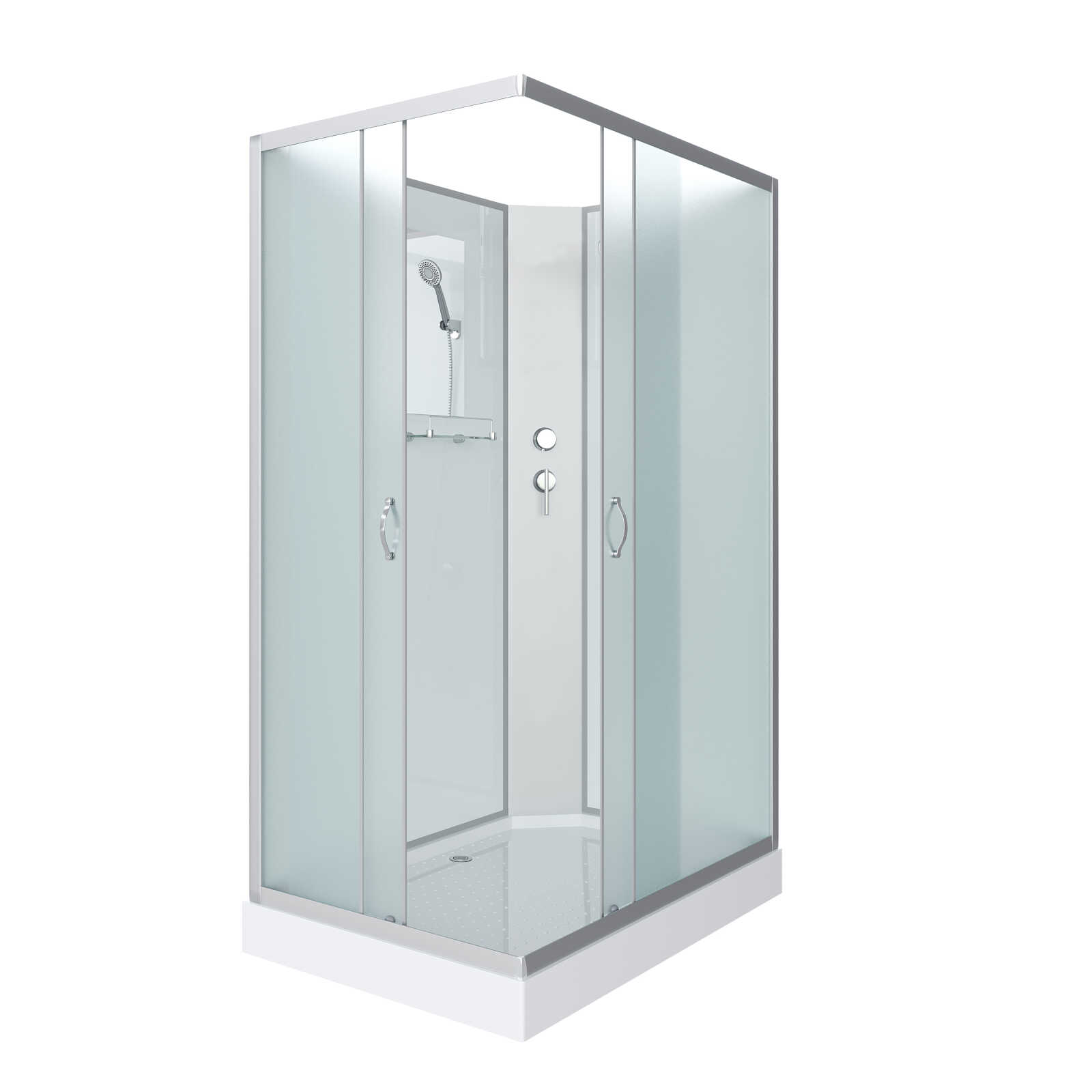 Душевая кабина Niagara Classic NG-43975-14QBK (90х70х200) низкий поддон(13см),стекло матовое,3 места