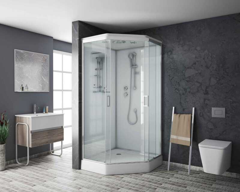 Душевая кабина Niagara Premium NG-6002-01D (100х100х220) низкий поддон(16 см),стекло прозрачное,4 места