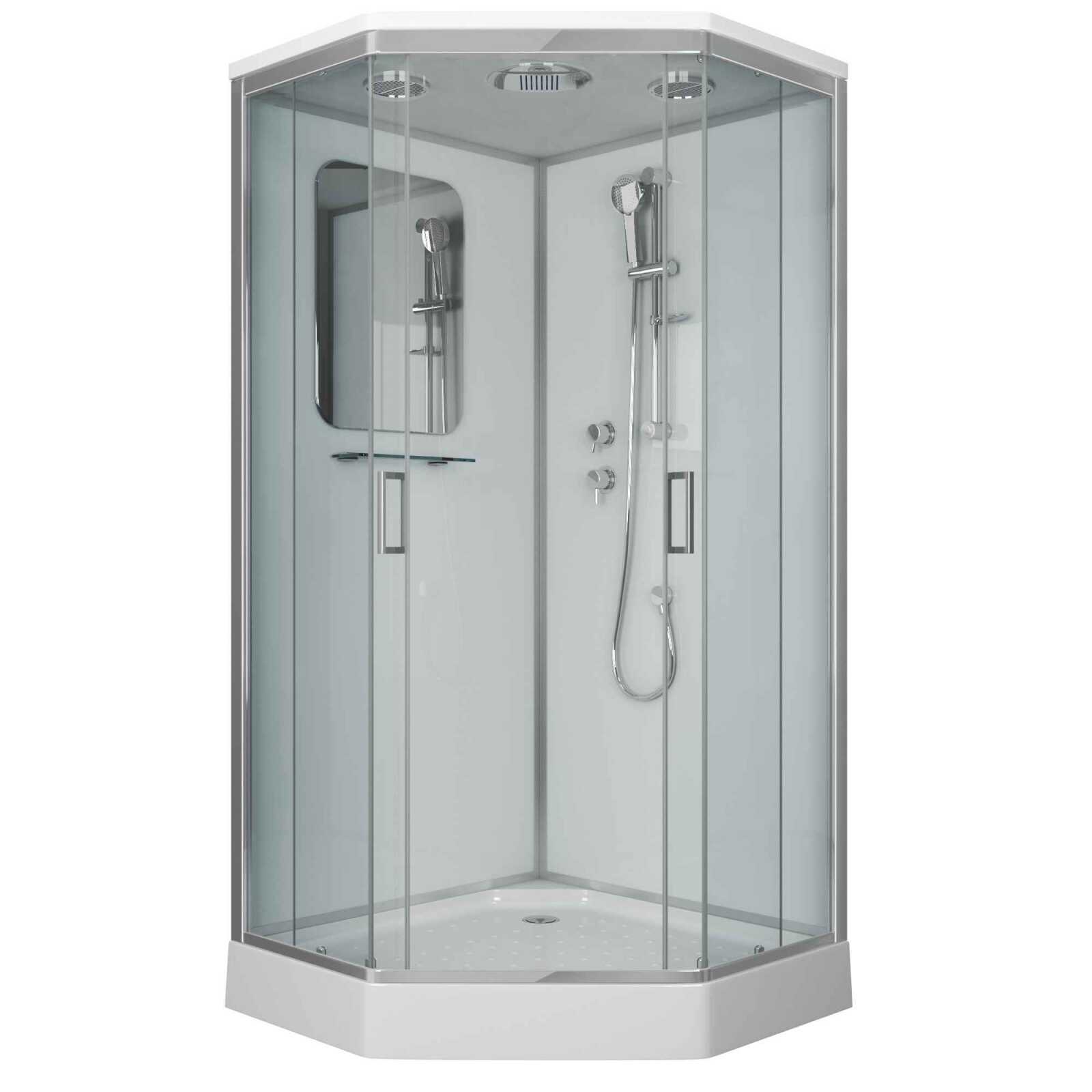 Душевая кабина Niagara Premium NG-6002-01D (100х100х220) низкий поддон(16 см),стекло прозрачное,4 места