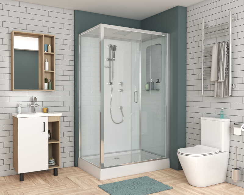 Душевая кабина Niagara Premium NG-6012-01QL (120х80х210) низкий поддон(16 см),стекло прозрачное,4 места