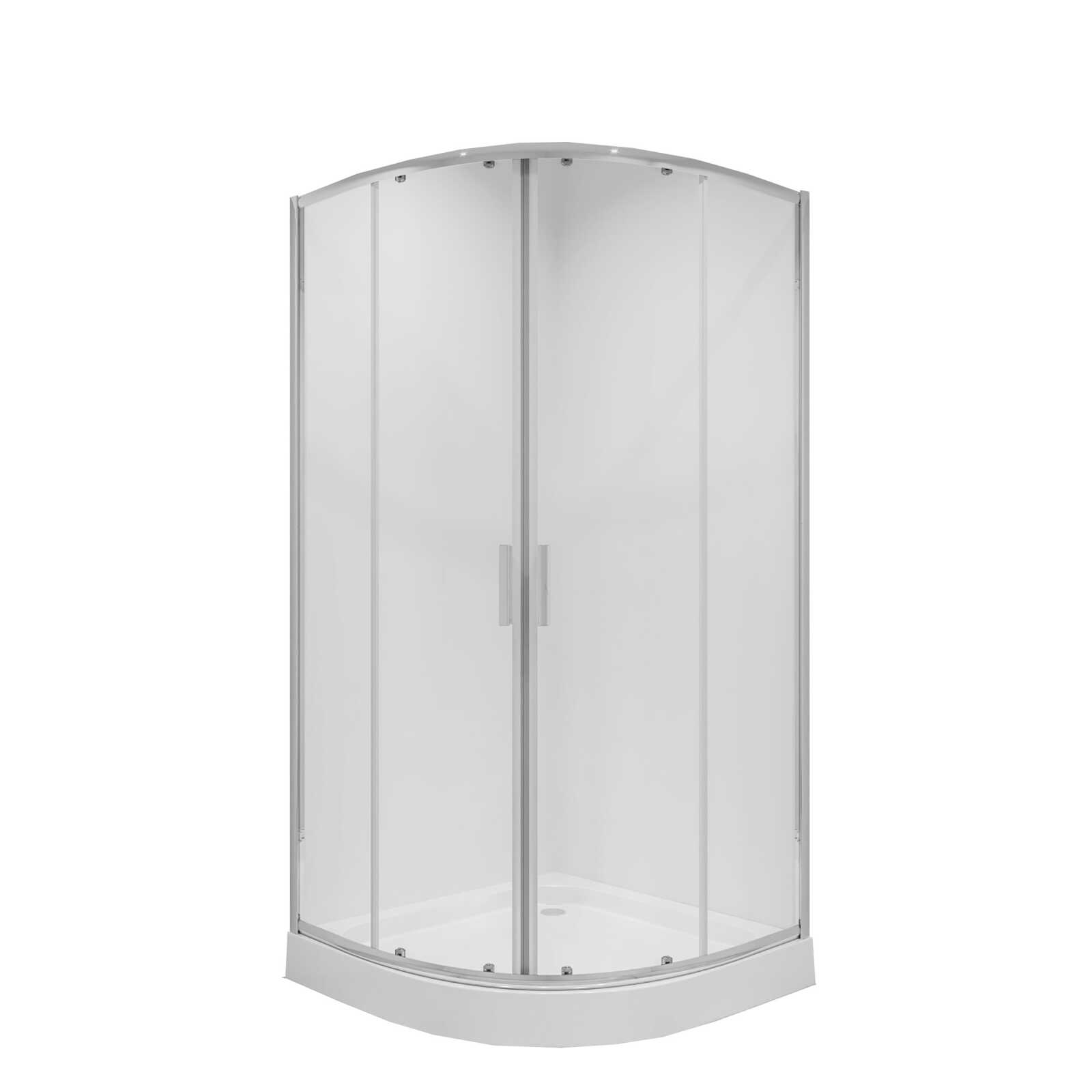 Душевое ограждение Niagara Nova NG-6606-08 (90х90х195) четверть круга,хром,двери раздвижные,стекло прозрачное,1 место