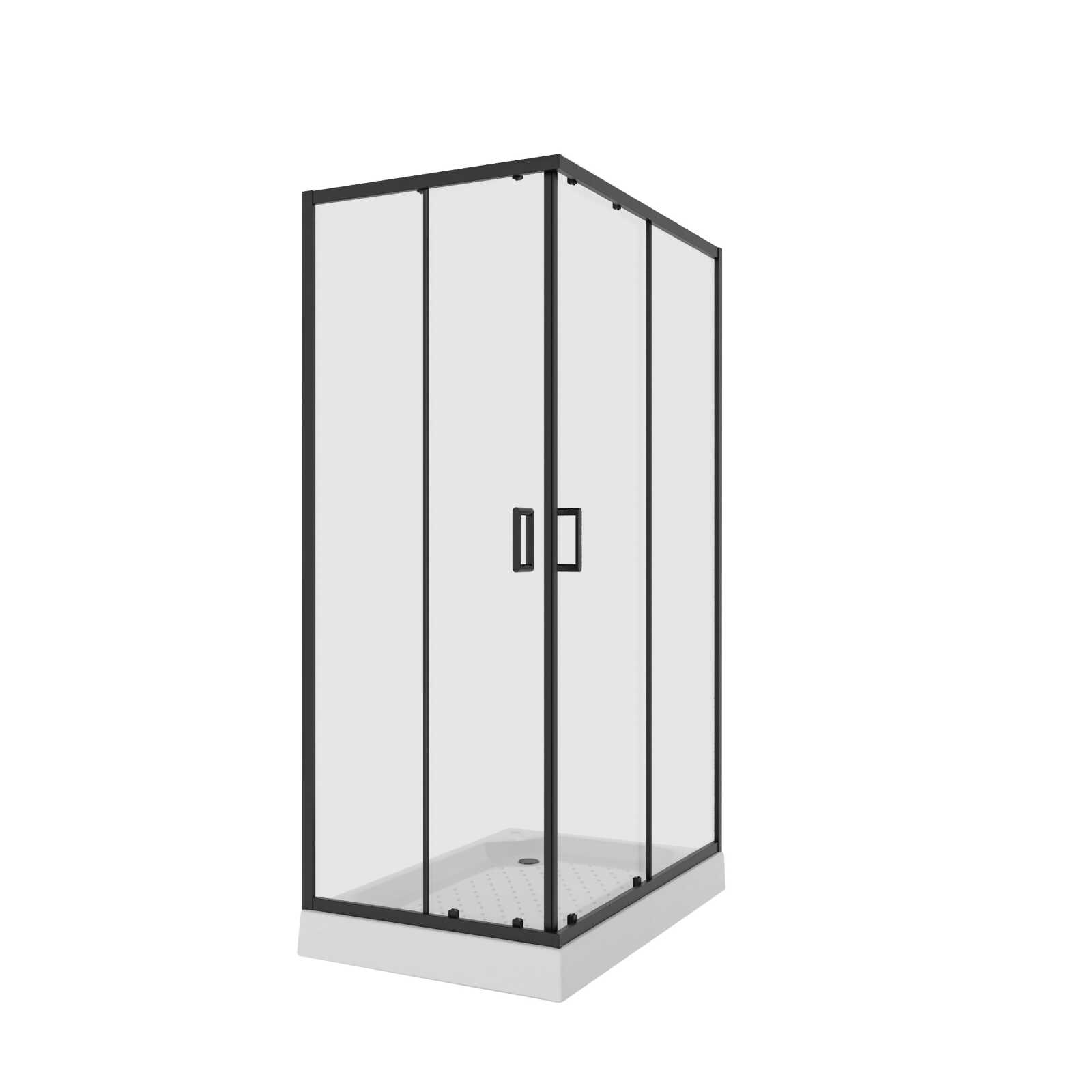 Душевое ограждение Niagara Nova NG-6811-08ВLACK (120х90х195) прямоугольник,черный,двери раздвижные,стекло прозрачное,1 место