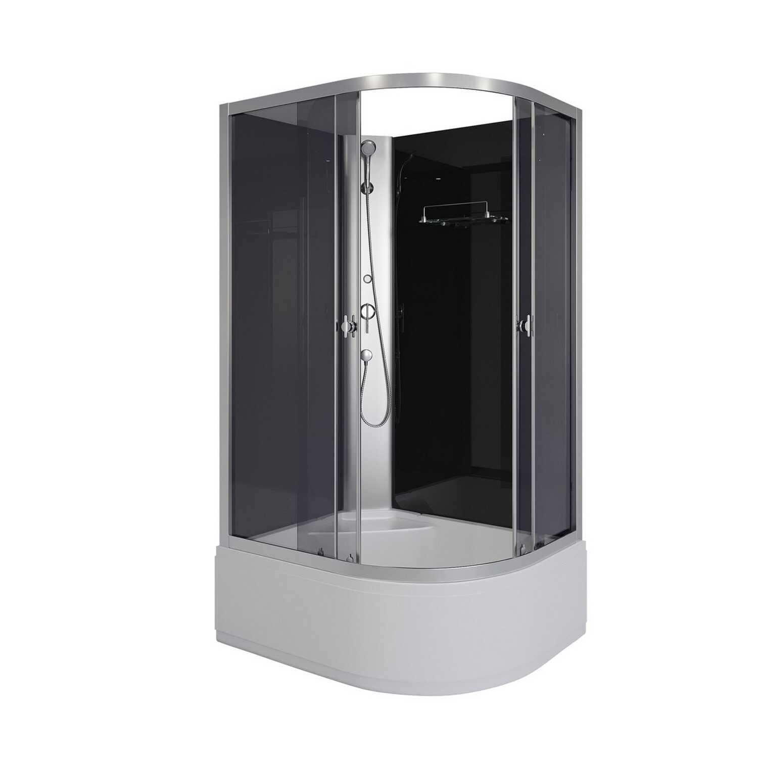 Душевая кабина Niagara Eco E110/80/40L/TN/BK (110х80х195) высокий поддон(40см),стекло черное,4 места