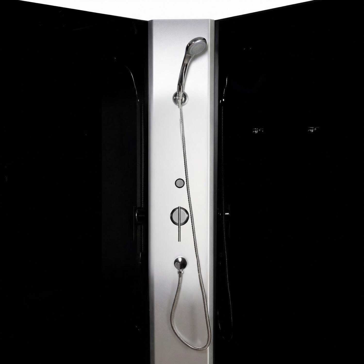 Душевая кабина Niagara Eco E110/80/40R/TN/BK (110х80х195) высокий поддон(40см),стекло черное,4 места
