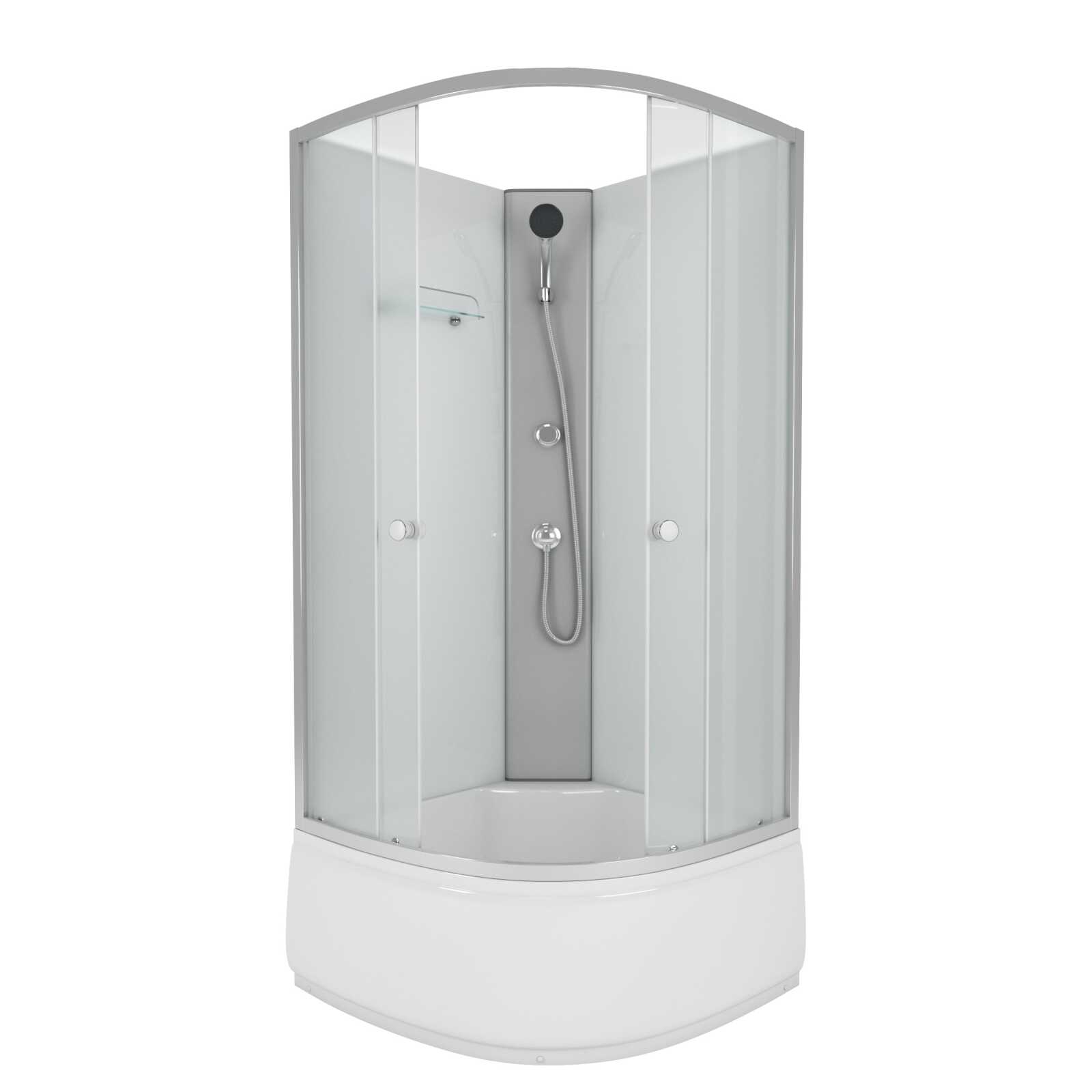 Душевая кабина Niagara Eco E80/40/MT/BK (80х80х195) высокий поддон(40см),стекло матовое,4 места