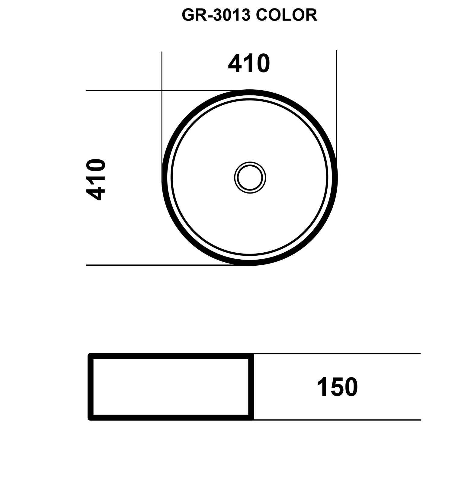 Раковина Grossman GR-3013GM (400х400х150) темно-серая матовая,1 место