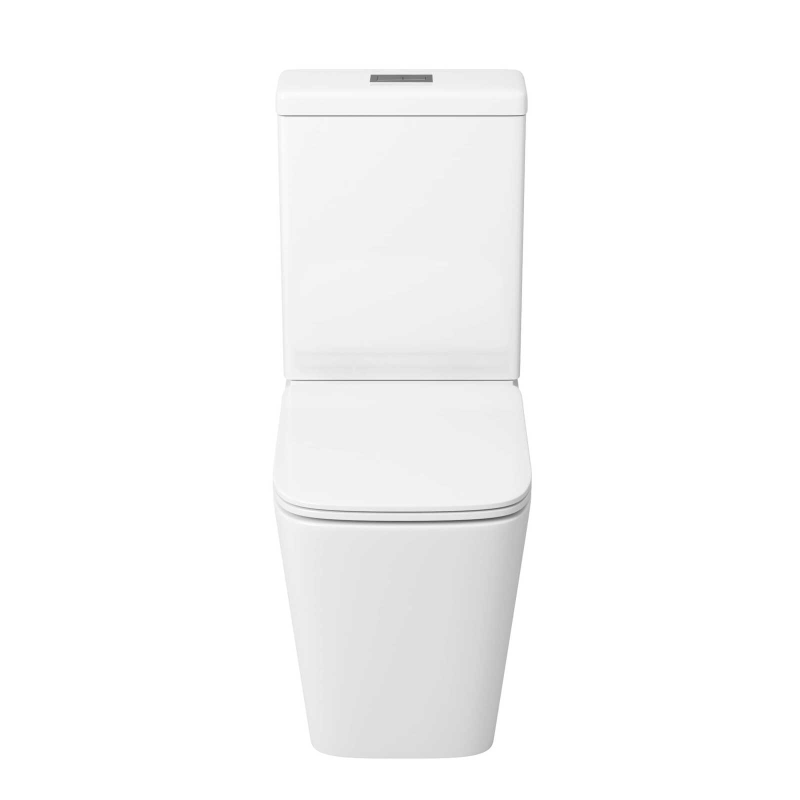 Унитаз напольный Grossman Classic GR-4445SQ (635х355х830) безободковый,белый с тонкой крышкой,микролифт,смыв торнадо,2 места