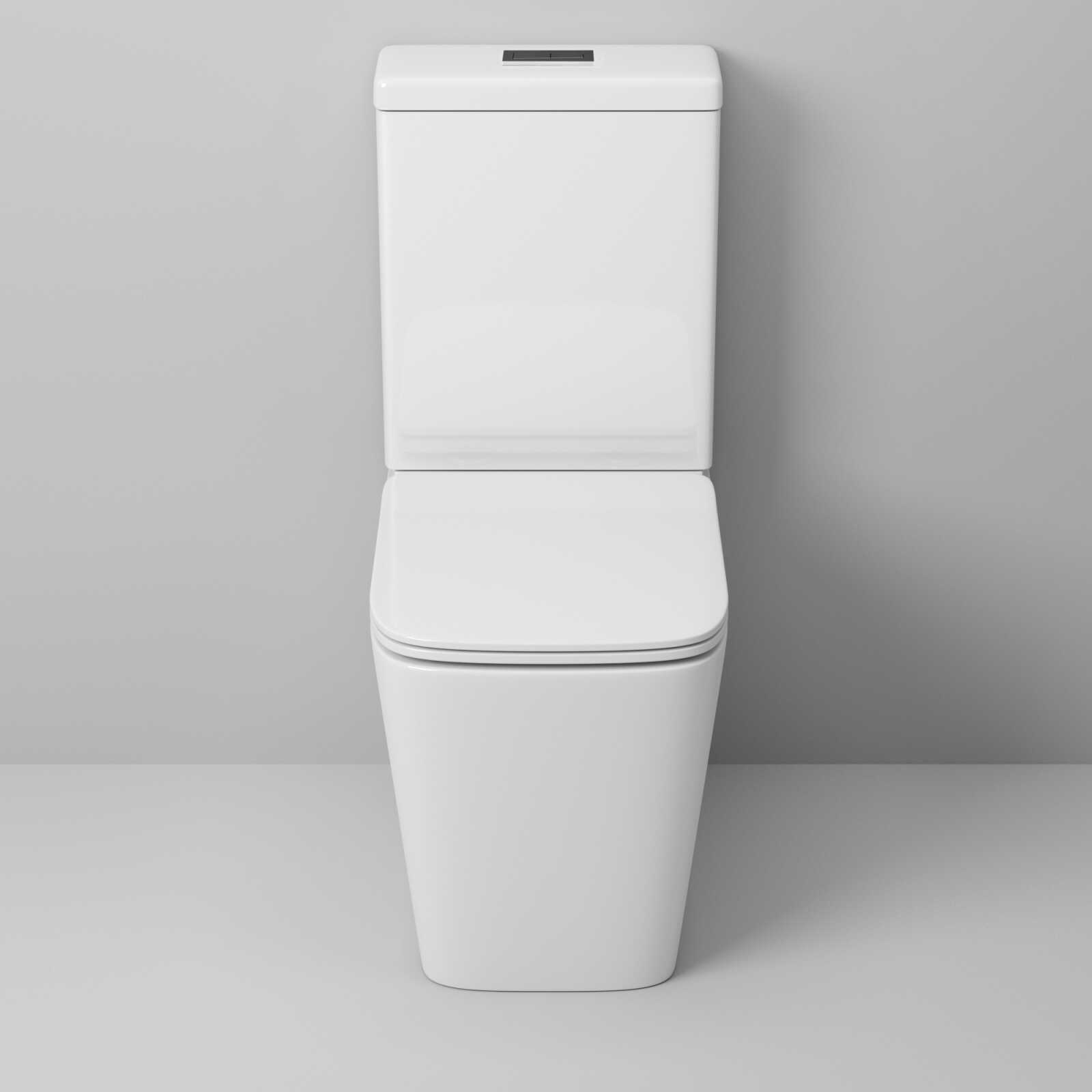 Унитаз напольный Grossman Classic GR-4445SQ (635х355х830) безободковый,белый с тонкой крышкой,микролифт,смыв торнадо,2 места