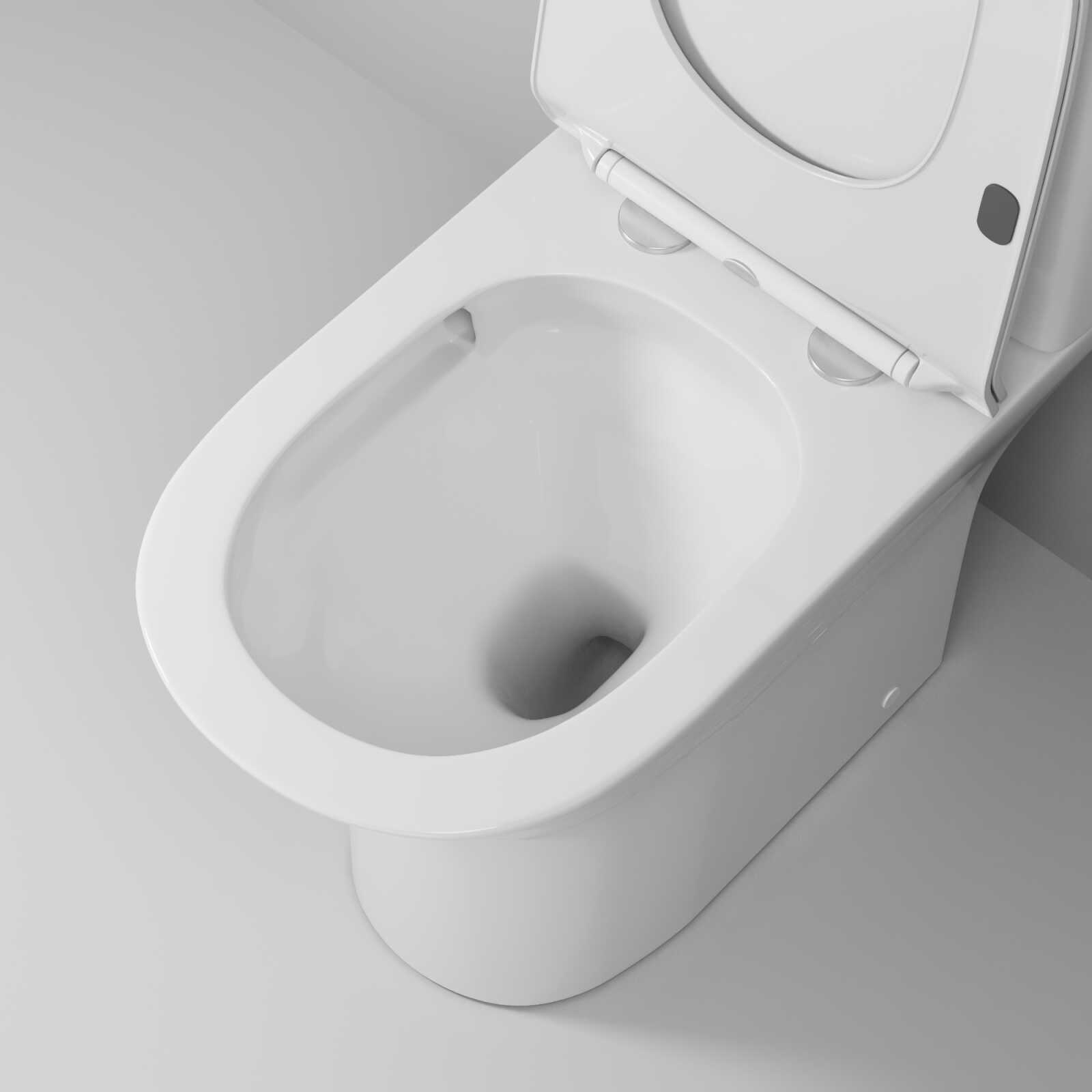 Унитаз напольный Grossman Classic GR-4465SQ (640х350х800) безободковый,белый с тонкой крышкой,микролифт,смыв торнадо,2 места