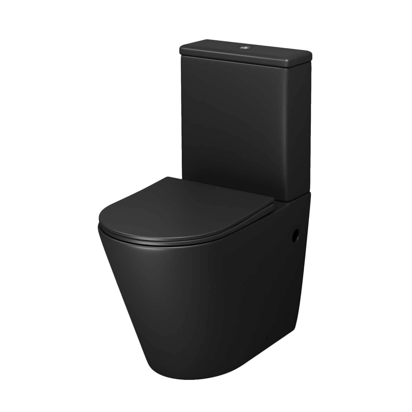 Унитаз напольный Grossman Color GR-4480BMS (620х365х810) безободковый,черный матовый с тонкой крышкой,микролифт,2 места