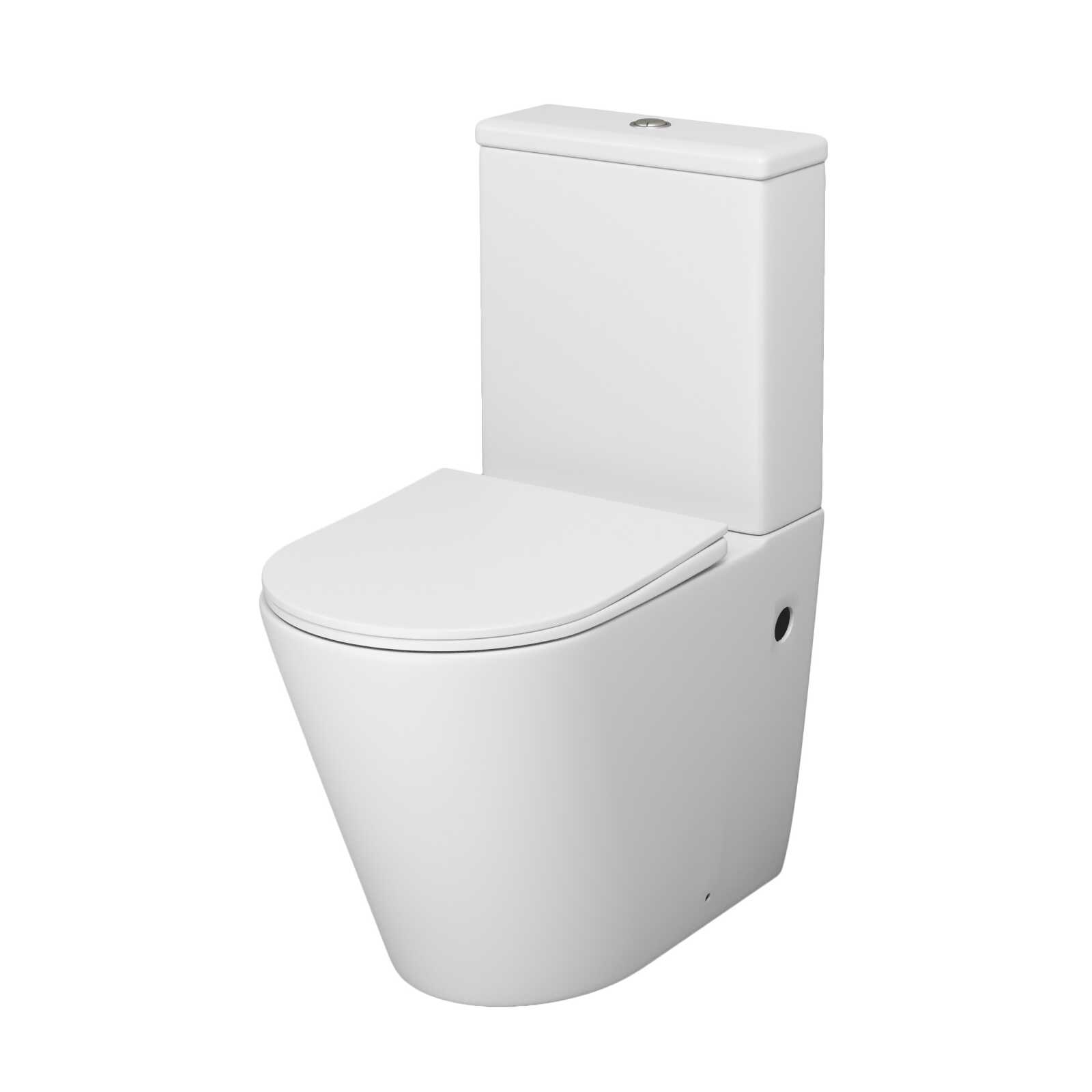 Унитаз напольный Grossman Color GR-4480MS (620х365х810) безободковый,белый матовый с тонкой крышкой,микролифт,2 места