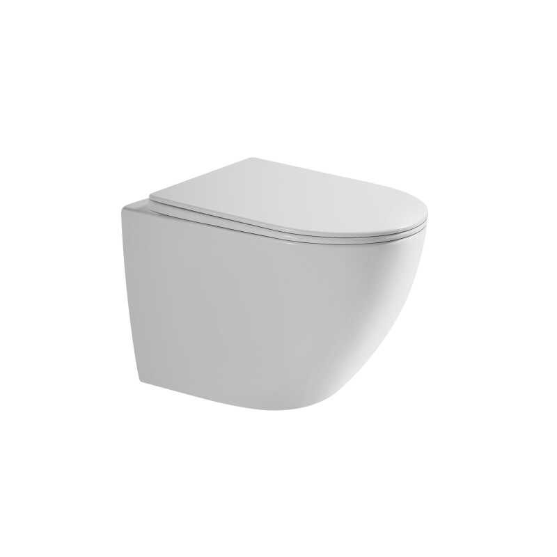 Унитаз подвесной Grossman Thin Rim GR-5601S (520х360х360) тонкий ободок,белый с тонкой крышкой,микролифт,1 место