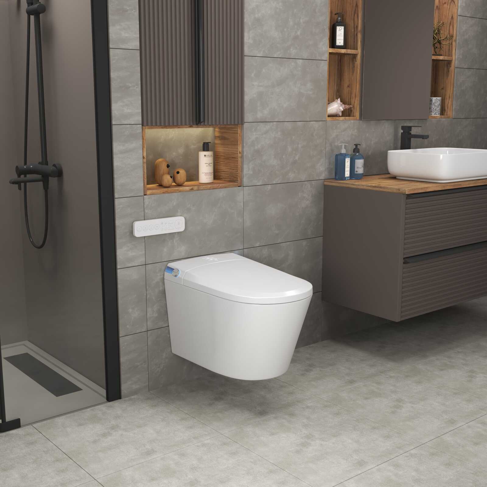 Унитаз подвесной Grossman Smart GR-5702 (590х380х380) белый,1 место