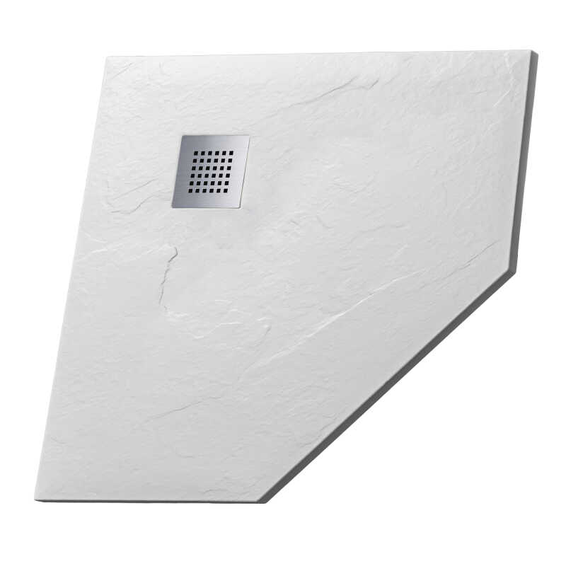 Душевой поддон Grossman Strong GR-S19090D (90х90х2,5) из искусственного камня,трапеция,белый,1 место