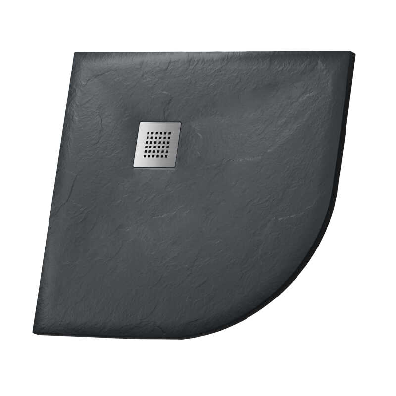 Душевой поддон Grossman Strong GR-S29090 (90х90х2,5) из искусственного камня,1/4 круга,графит,1 место