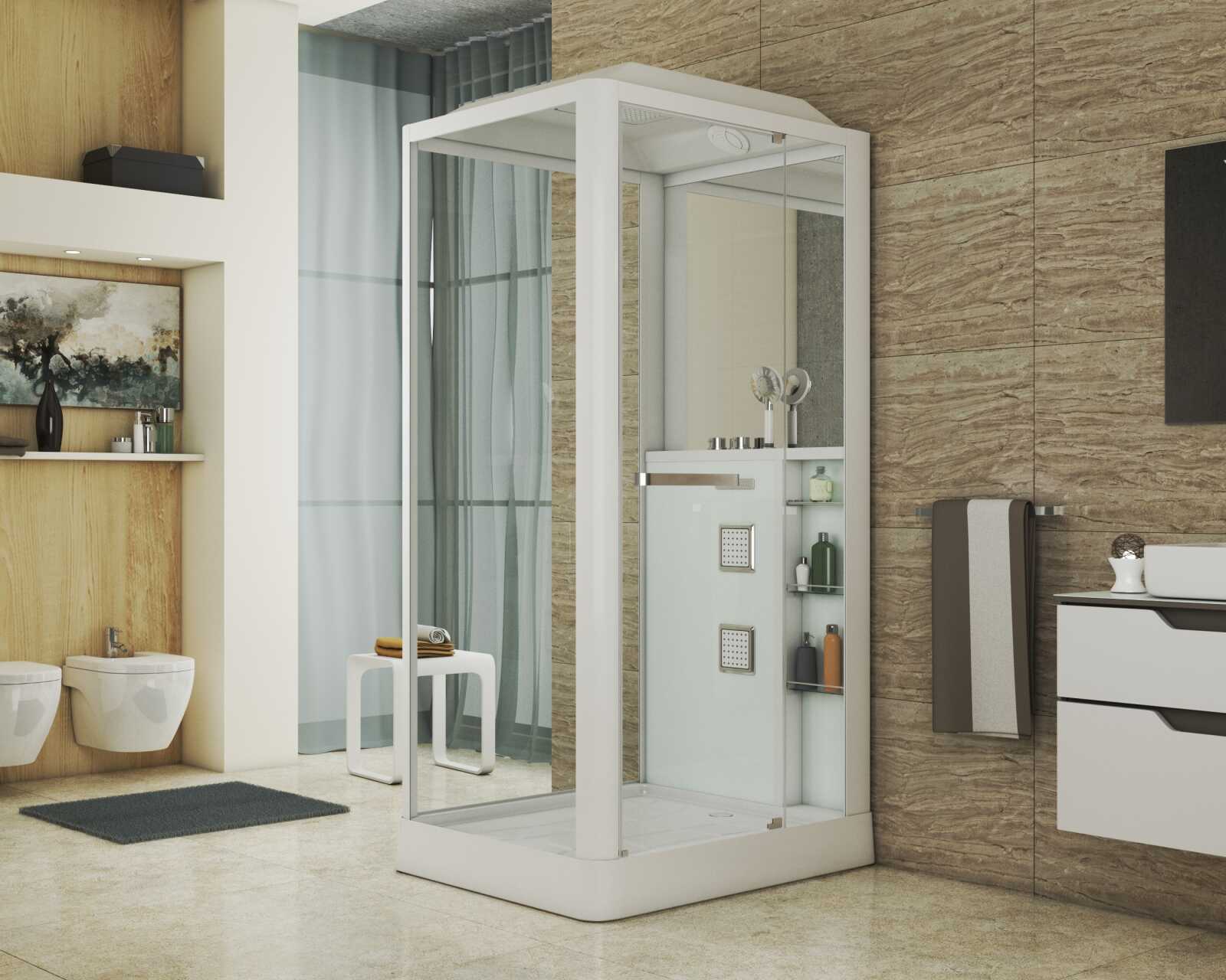 Душевая кабина Grossman Alba GR123(R) (90x110x225) дверь распашная,3 места