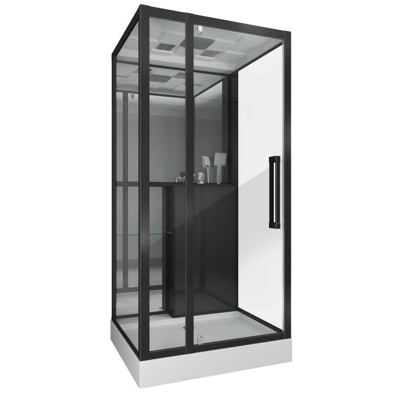 Душевая кабина Grossman Style GR261 (90x90x215) дверь распашная,5 мест