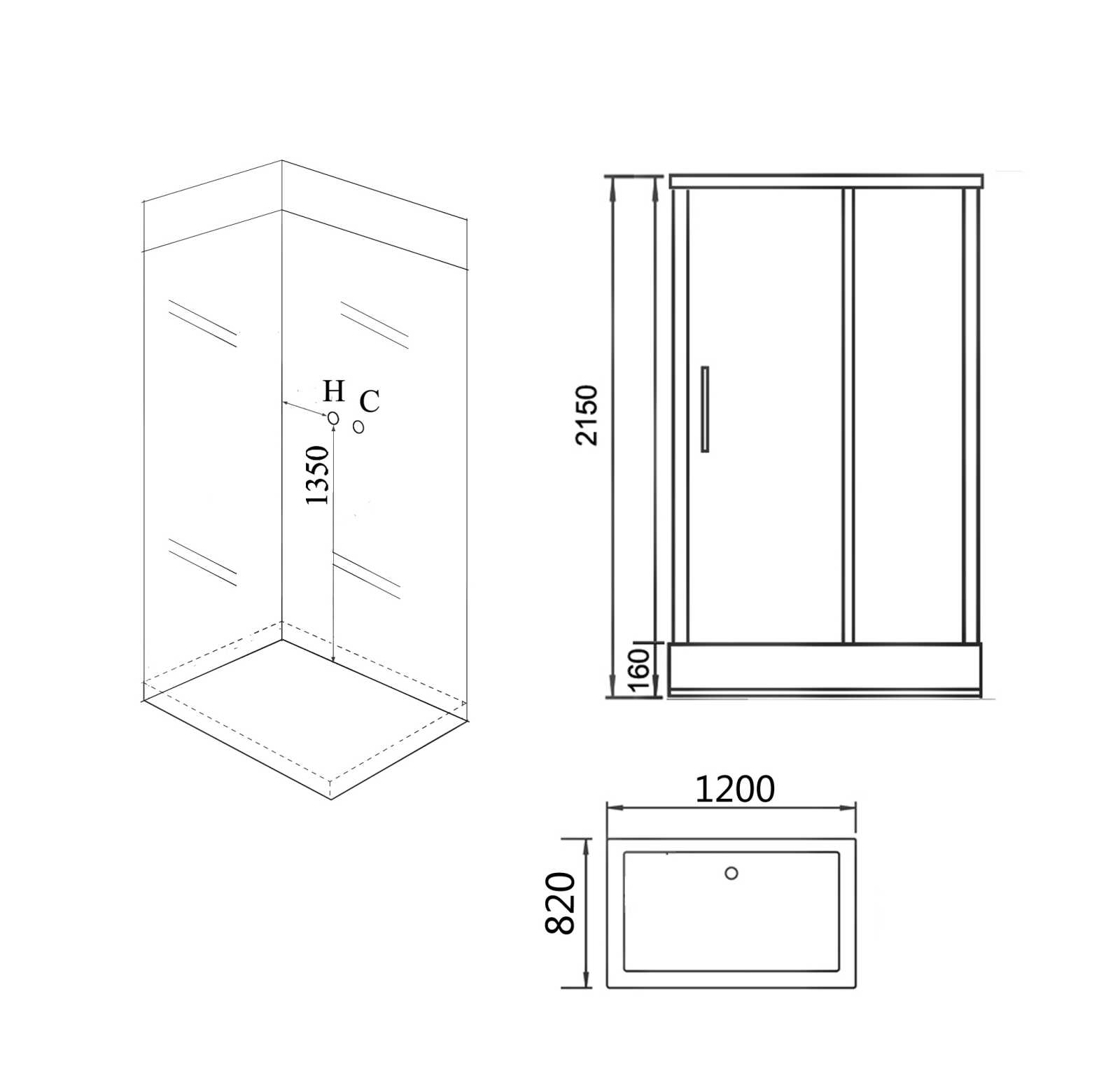 Душевая кабина Grossman Style GR267 (80x120x215) дверь раздвижная,5 мест