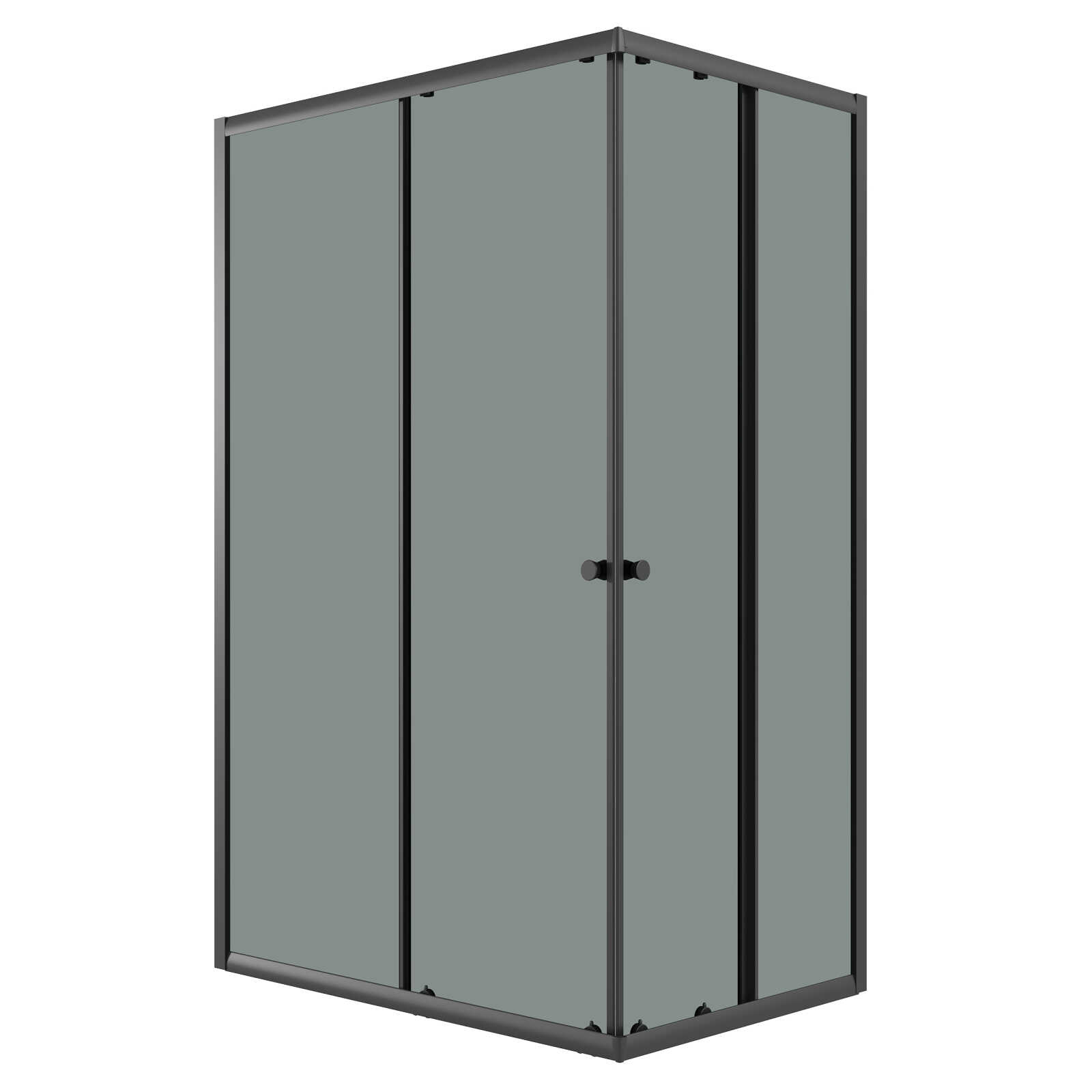 Душевое ограждение Niagara Eco NG-1118-14QT (110х80х190) прямоугольник,раздвижное,черный,стекло тонированное,1 место