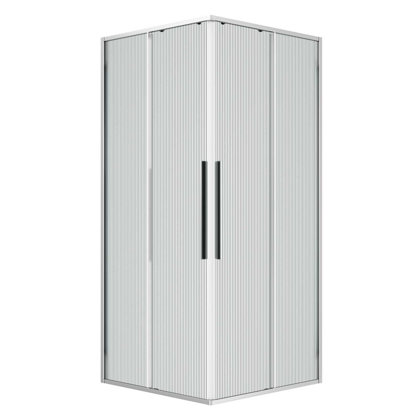 Душевое ограждение Niagara Nova NG-4622-34 (80х80х195) квадрат,раздвижная,хром,стекло рифленое,1 место