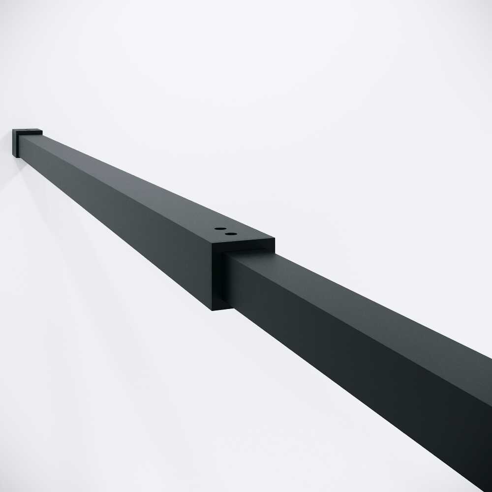 Душевая перегородка Niagara Nova NG-481-90FBLACK (90х200) черный матовый,стекло рифленое/тонированное,1 место