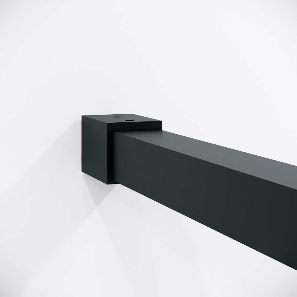 Душевая перегородка Niagara Nova NG-481-90FBLACK (90х200) черный матовый,стекло рифленое/тонированное,1 место