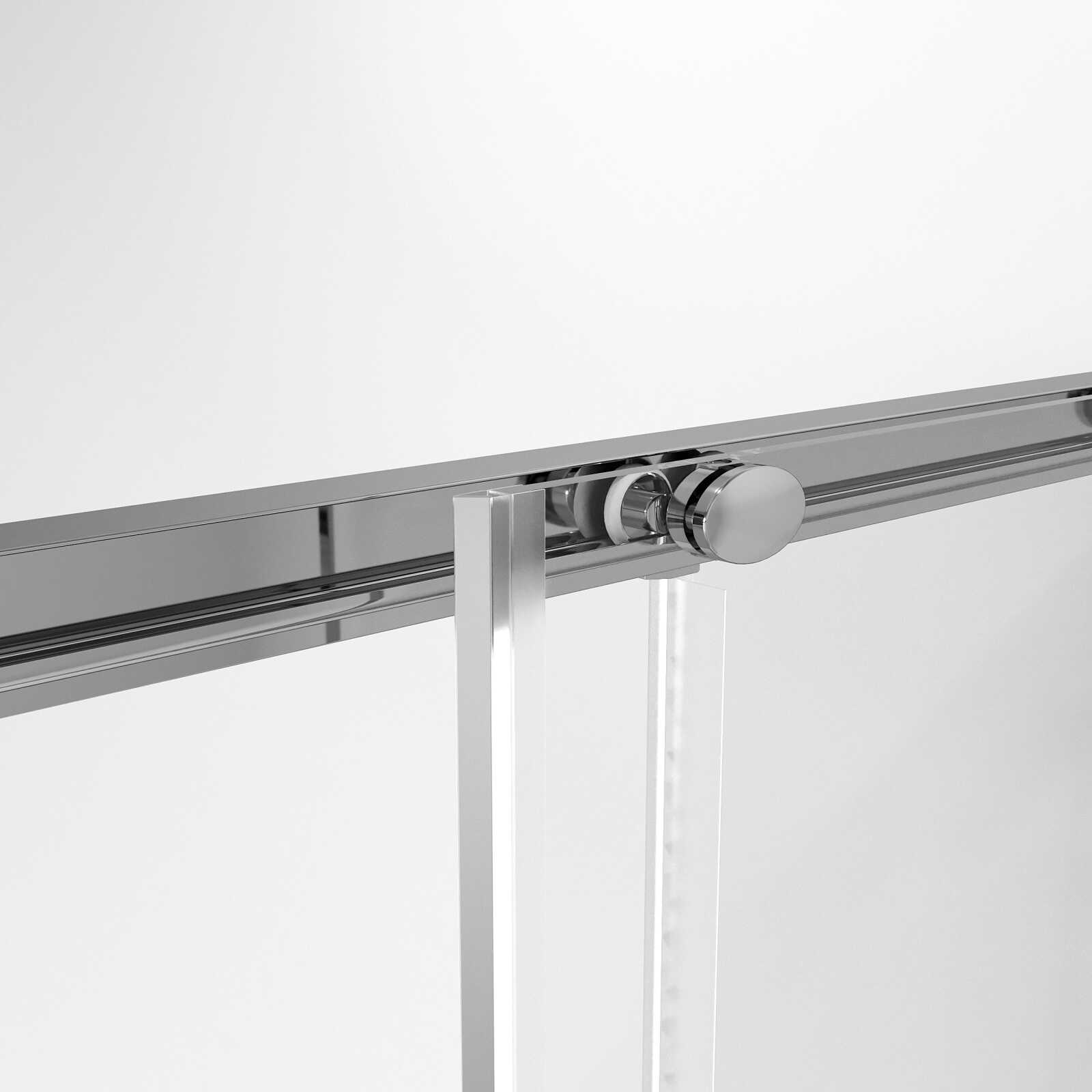 Душевое ограждение Niagara Nova NG-6630-34 (100х100х195) квадрат,хром,двери раздвижные,стекло прозрачное,1 место