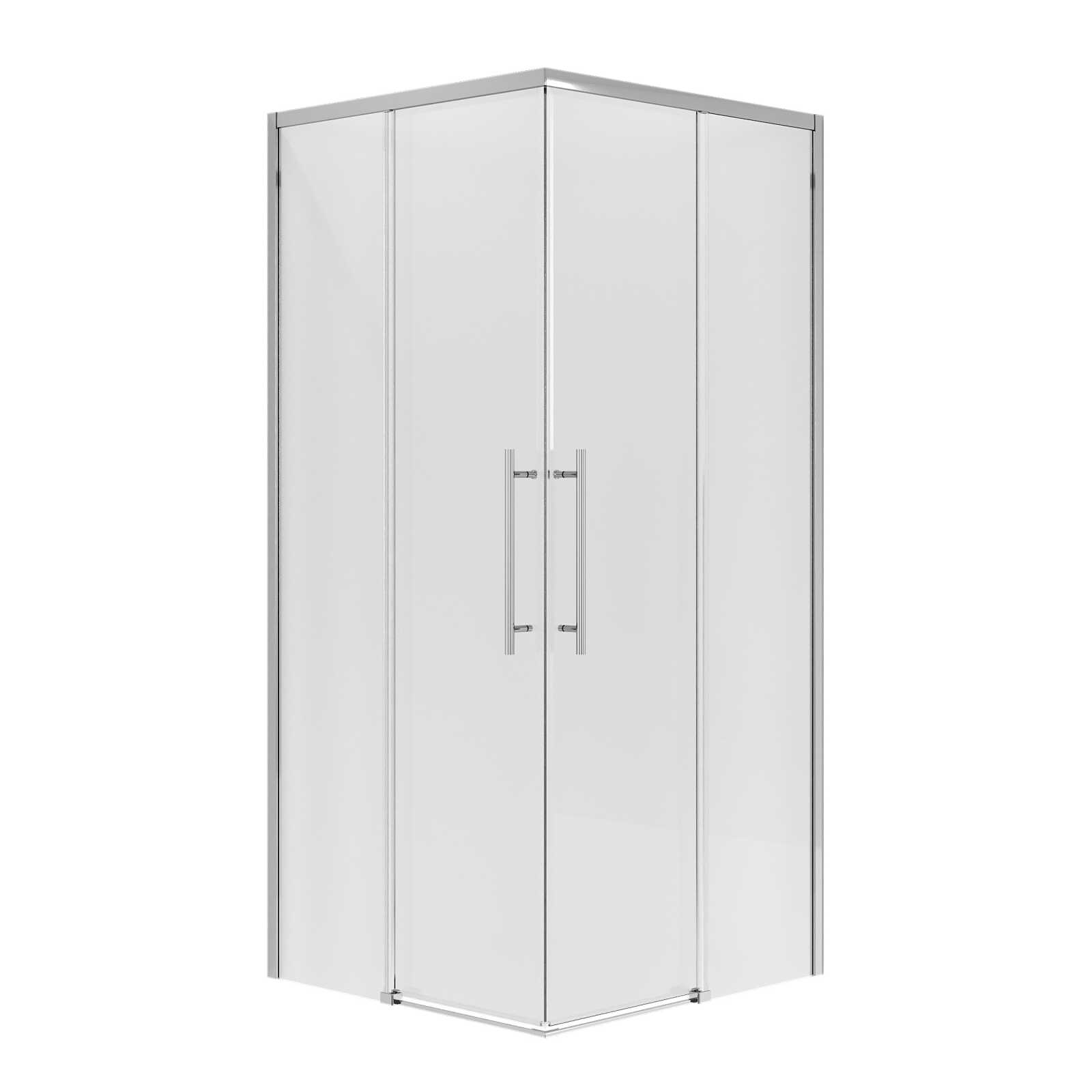 Душевое ограждение Niagara Nova NG-6630-34 (100х100х195) квадрат,хром,двери раздвижные,стекло прозрачное,1 место