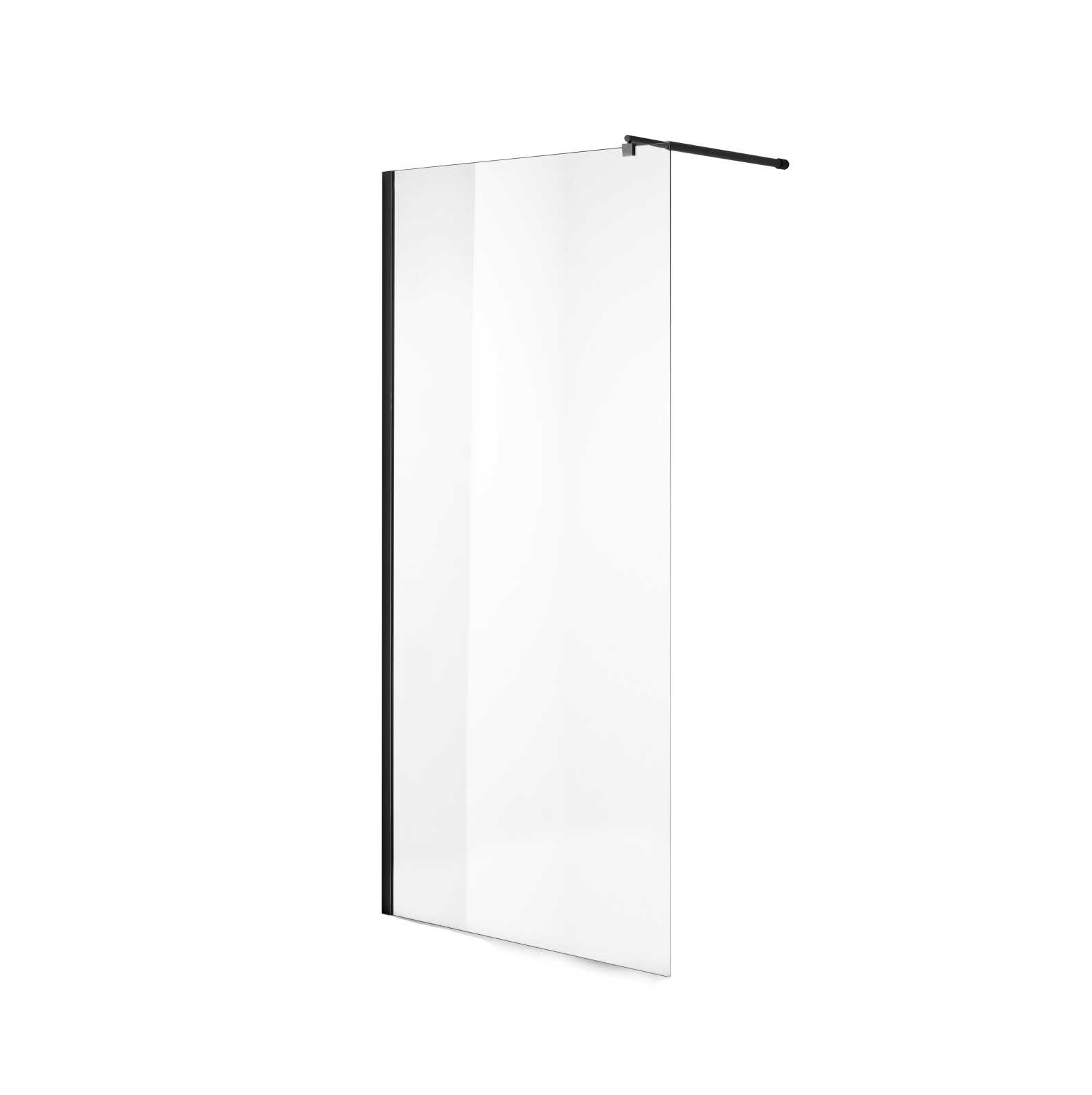 Душевая перегородка Niagara Nova NG-683-80ВLACK (80х195) черный,стекло прозрачное,1 место