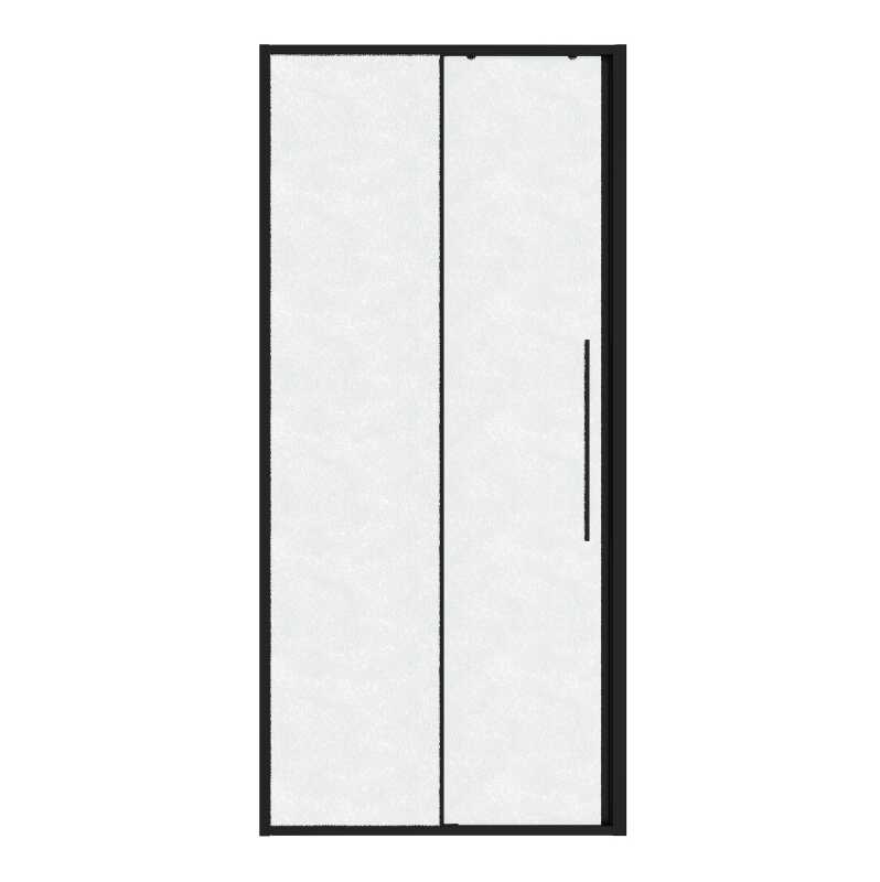 Дверь в нишу Niagara Nova NG-84-L9CHB (90х195) черный матовый,раздвижная влево,стекло шиншилла,1 место