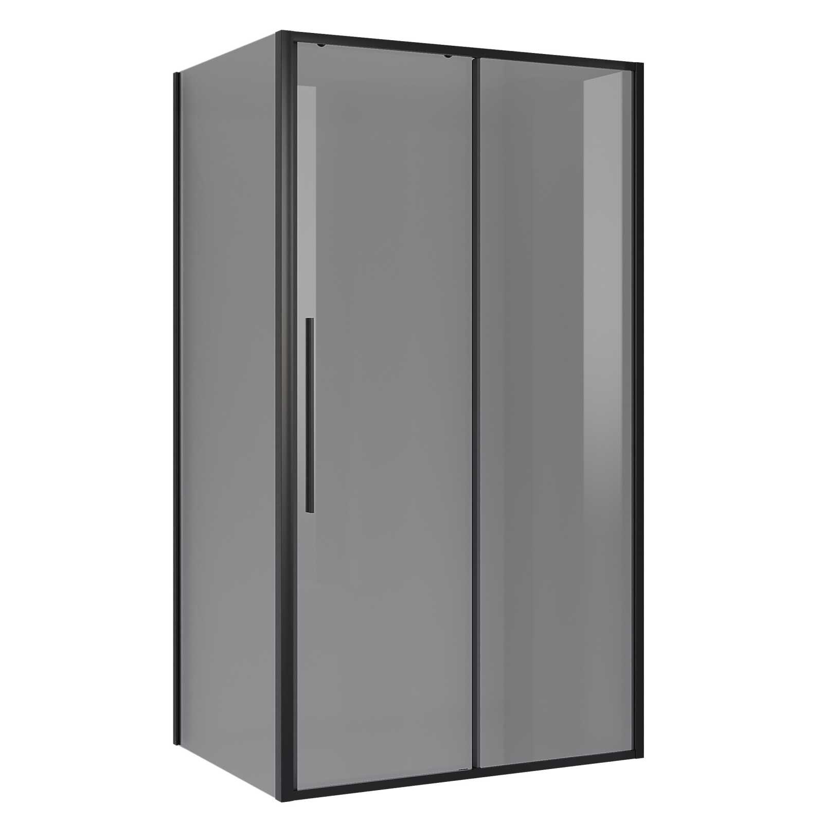 Душевое ограждение Niagara Nova NG-85-12TB-TB90-34 (120х90х195) прямоугольник,черный матовый,дверь раздвижная,стекло тонированное,2 места