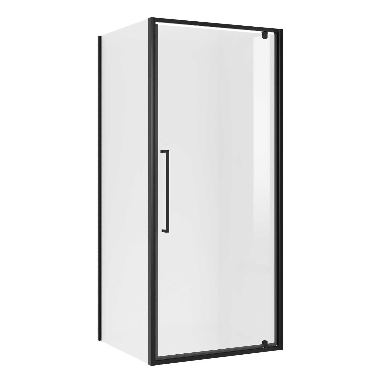 Душевое ограждение Niagara Nova NG-85-9AB-A80B-34 (90х80х195) прямоугольник,черный матовый,дверь распашная,стекло прозрачное,2 места