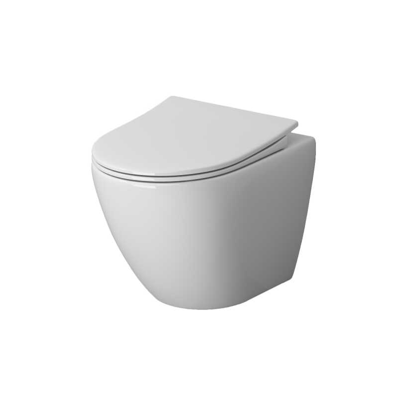 Унитаз подвесной Niagara Vista NG-9301 (495х365х375) безободковый с тонкой крышкой,микролифт,1 место