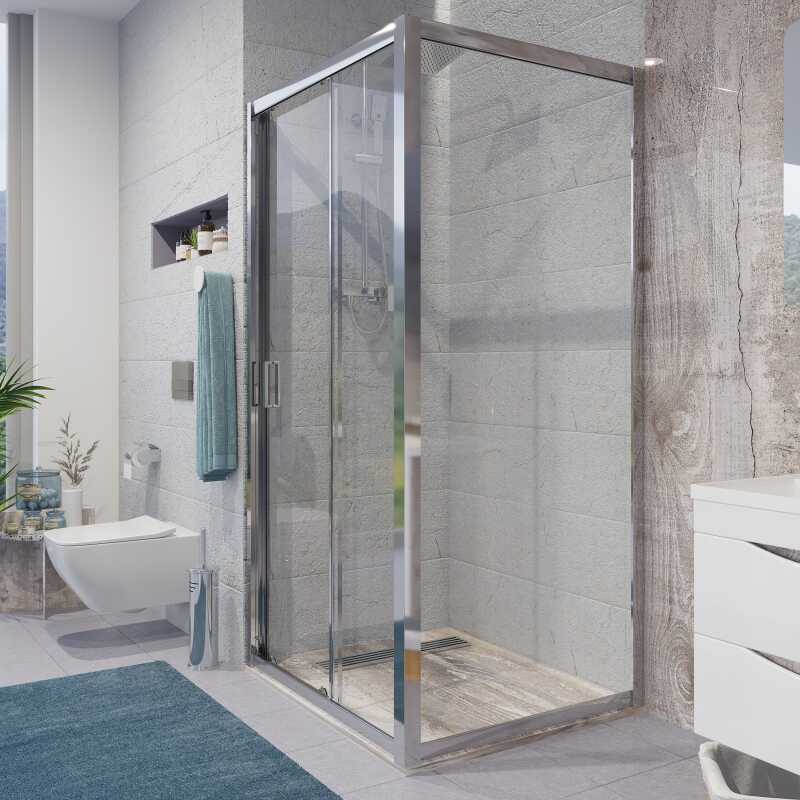 Боковая стенка Niagara Nova NG-A70 (70х195) хром,стекло прозрачное,1 место