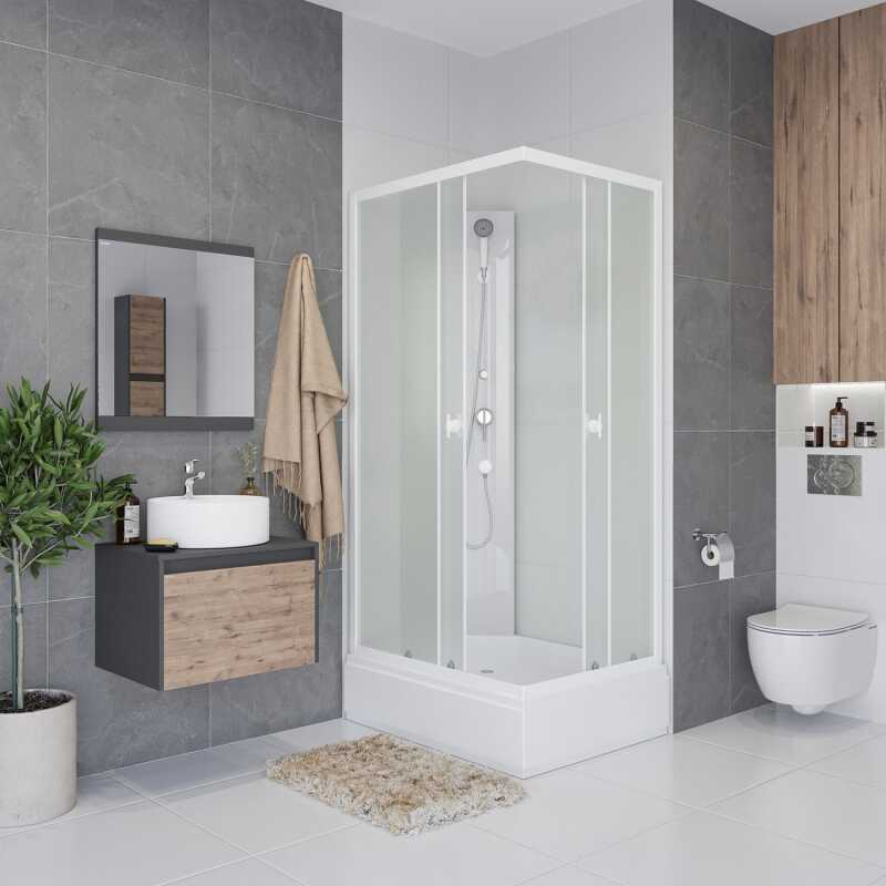 Душевая кабина Niagara Promo P100/80/26Q/MT/BK (100х80х200) 4 места