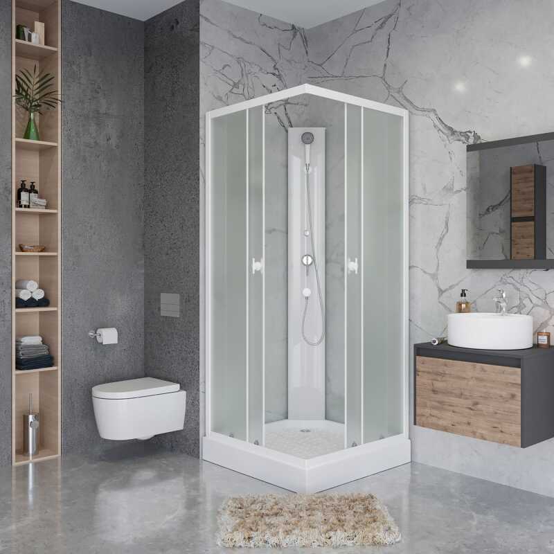 Душевая кабина Niagara Promo P90/13Q/MT/BK (90х90х200) 3 места