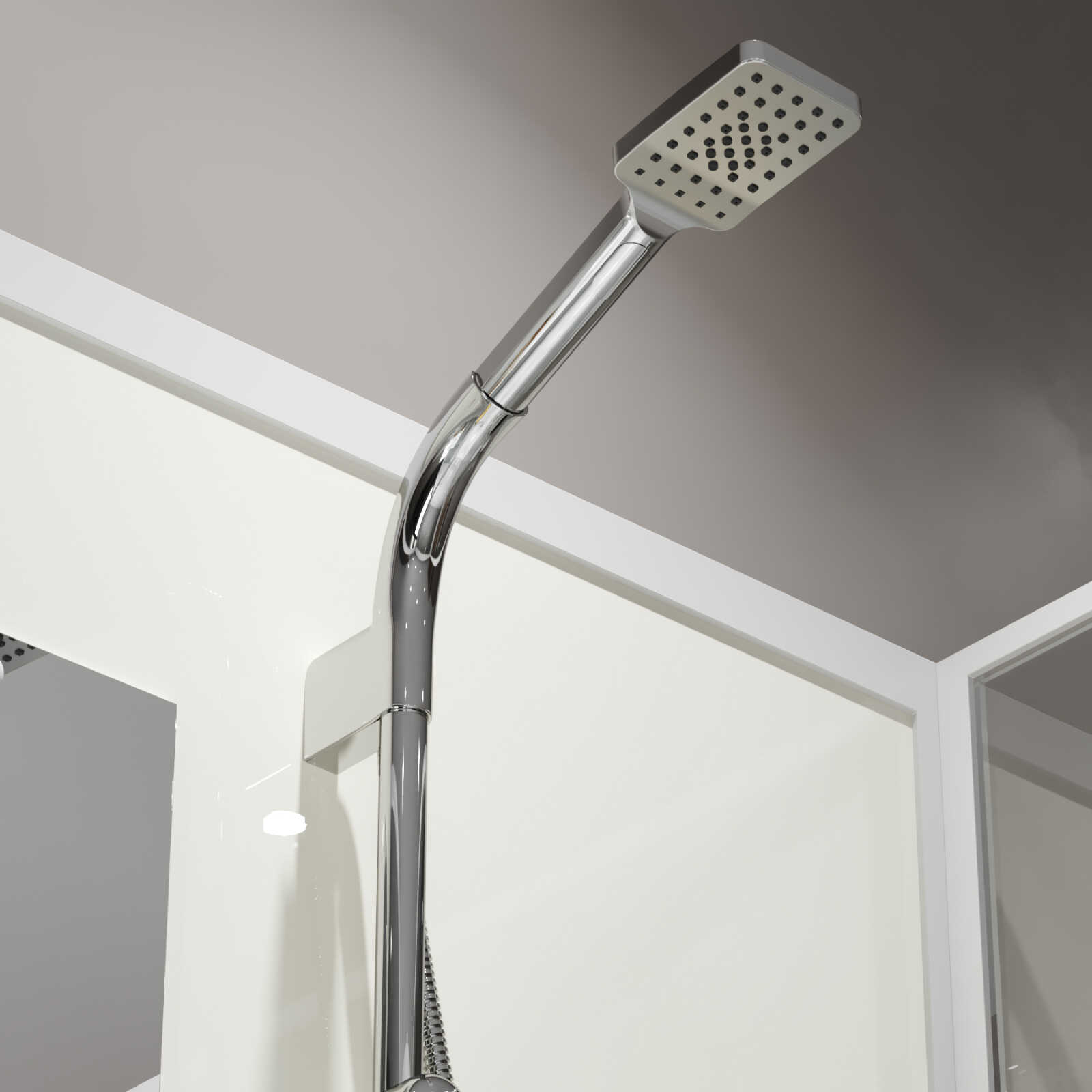 Душевая кабина Niagara Standart ST90/15Q/BK (90х90х200) квадрат,поддон 15см,распашная,проф.белый,без крыши,3 места