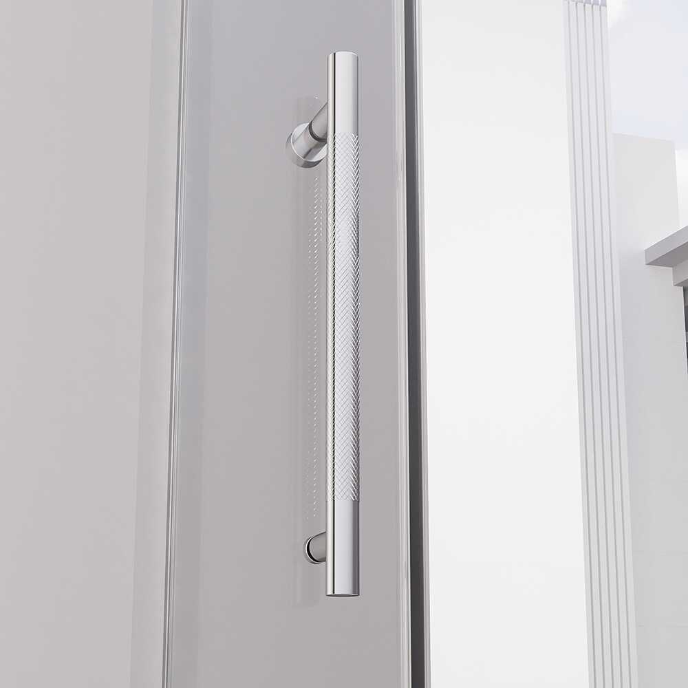 Душевая дверь распашная Veconi Premium Alassio CH, 1200х2000, хром, стекло прозрачное осветленное