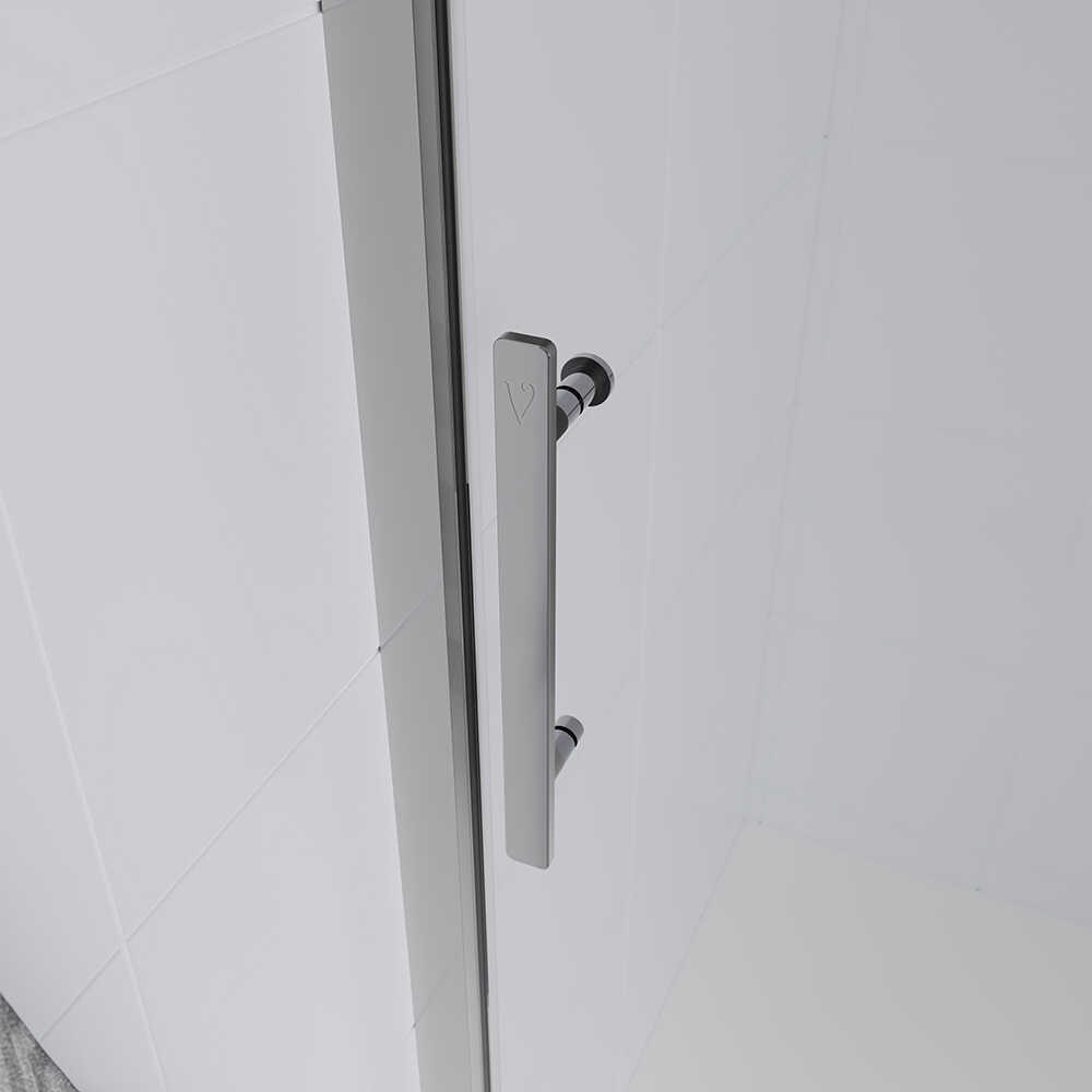 Душевая дверь Veconi Evo 100 CH, 1000x1950, хром, стекло прозрачное