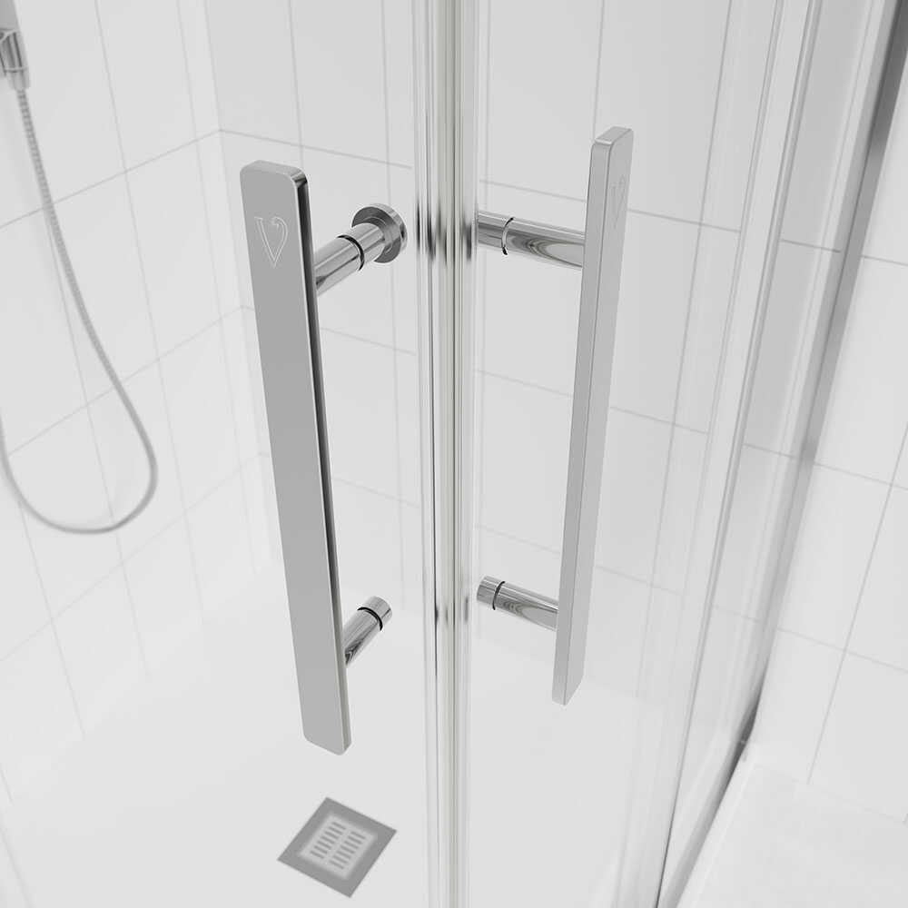 Душевой угол Veconi Evo 300 CH, 800х800x1950, хром, прозрачное стекло