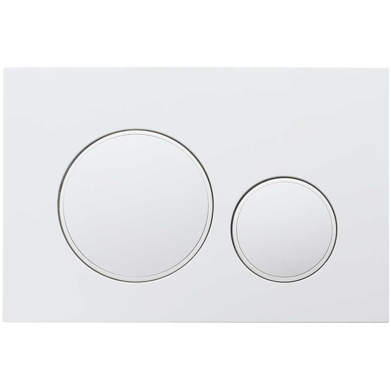 Кнопка смыва Veconi FLUSH V10, FLV10-W, 240х162х7, пластик, белый глянец кайма - белый глянец
