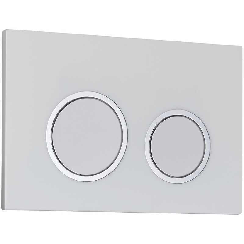 Кнопка смыва Veconi FLUSH V11, FLV11-W, 240х162х7, пластик, белый глянец кайма - белый глянец