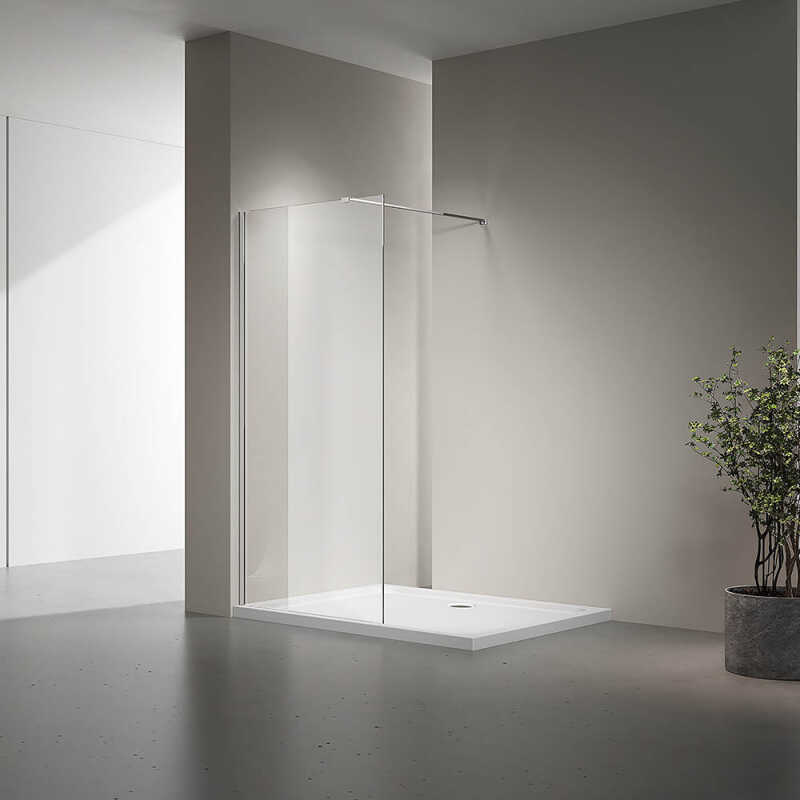 Душевая перегородка Veconi Korato KR-72, 700x2000, хром, стекло прозрачное
