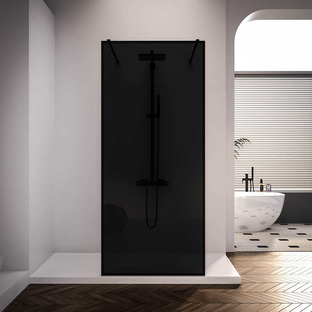 Душевая перегородка Veconi Korato KR-90BB, 1000x2000, черный матовый, черное